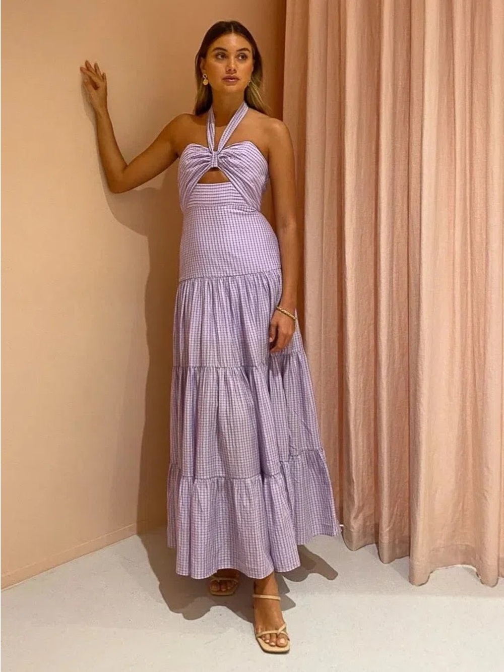 Significant Other Lilac Tuscany Halter Dress Maxi lk Zimmermann US 2 AUS 6 XS - Picture 4 of 12